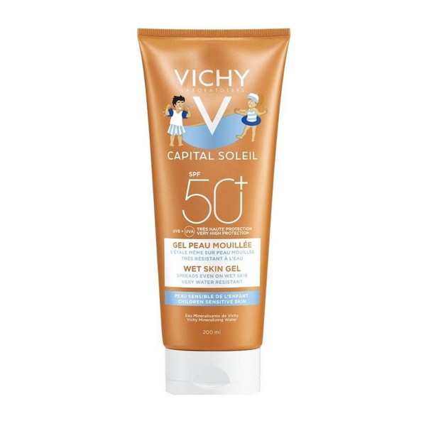 VICHY Wet Skin Gel Kids SPF50+ Παιδικό Αντηλιακό Ανθεκτικό στο Νερό με Πολύ Υψηλή Προστασία