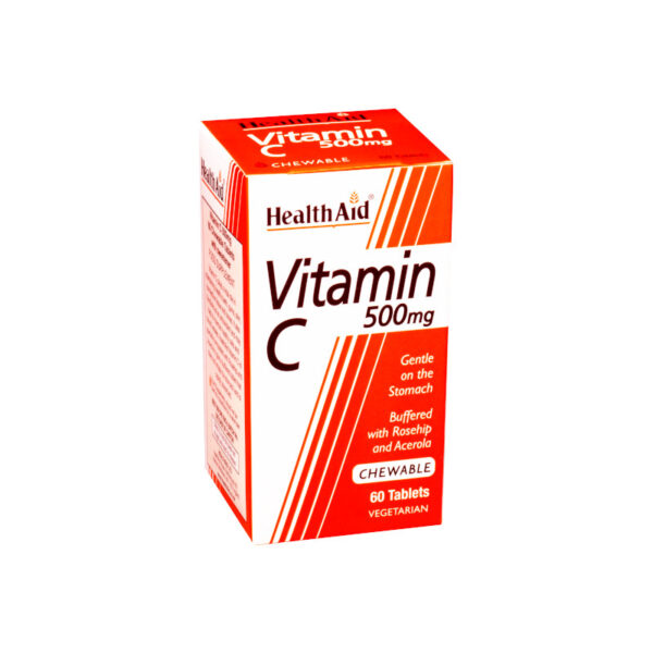 HEALTH AID Vitamin C 500mg, 60chew.tabs. Συμπλήρωμα διατροφής με Βιταμίνη C