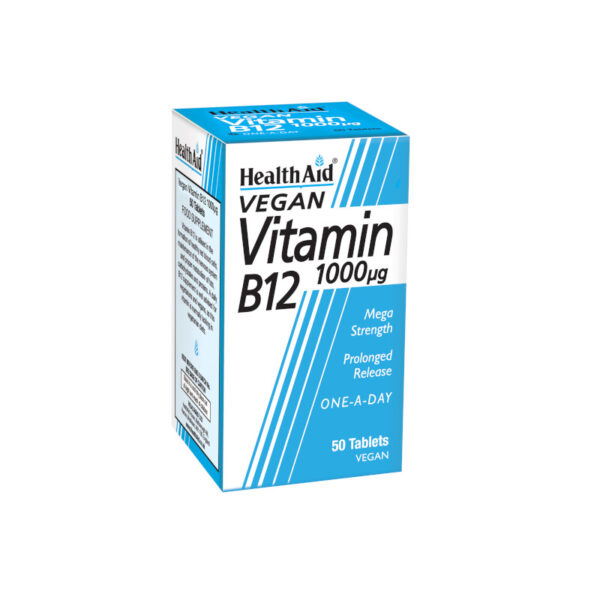 HEALTH AID Vitamin B12 100mg, 90tabs Συμπλήρωμα διατροφής με Bιταμίνη B12