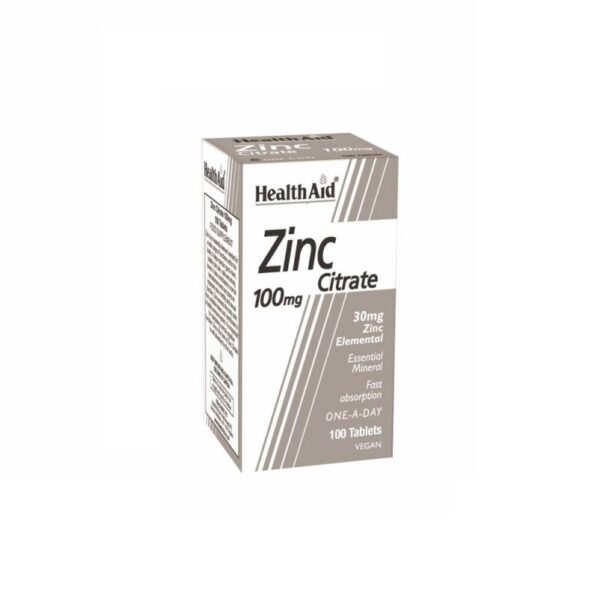Zinc Citrate Health Aid Vegan 100mg