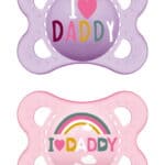 MAM Ι Love Mummy & Daddy Πιπίλα Σιλικόνης 2-6 μηνών, 2τμχ