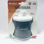 AKUKU Non-spill Ποτηράκι με Χερούλια Γκρι-Λευκό 6m+, 200ml