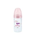 NUK New Classic Πλαστικό Μπιμπερό με Θηλή Σιλικόνης 0-6m Ροζ, 150ml