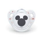 NUK Disney Mickey Mouse Πιπίλα Σιλικόνης Διάφανο 0-6m, 1τμχ