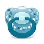 NUK Signature Πιπίλα Σιλικόνης 18-36m Γαλάζιο-Φυλλαράκια, 1τμχ