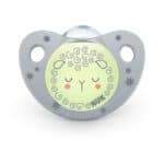 NUK Trendline Night Πιπίλα Σιλικόνης 18-36m Διάφανο, 1τμχ