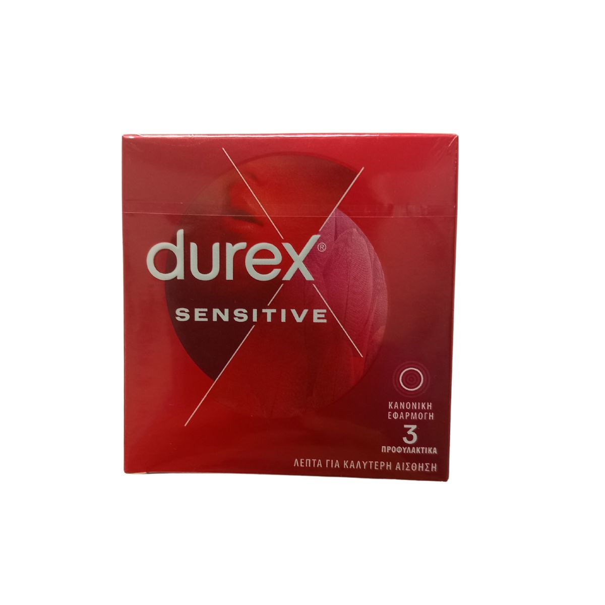 DUR0002 DUREX Sensitive Προφυλακτικά Λεπτά για Μεγαλύτερη Ευαισθησία, 3 τμχ - Image 1