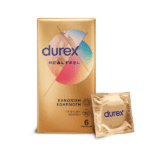 DUREX RealFeel Προφυλακτικά από Προηγμένο Υλικό για πιο Φυσική Αίσθηση Κατά την Επαφή, 6τμχ