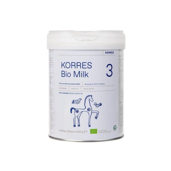 ΚΟΡΡΕΣ Βιολογικό Αγελαδινό Γάλα 3 (Από 12 μηνών), 400g