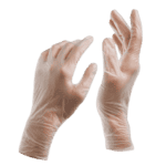 PRACTIC Super Plus Γάντια Βινυλίου Διαφανή Ελαστικά Medium, 100τμχ