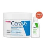 CERAVE Moisturizing Cream Ενυδατική Κρέμα για Ξηρό/Πολύ Ξηρό Δέρμα 340gr + ΔΩΡΟ Hydrating Cleanser Κρέμα Καθαρισμού 20ml