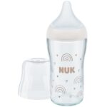 NUK Perfect Match Μπιμπερό Γυάλινο με Μαλακή Θηλή Σιλικόνης 3+m 230ml, 1τμχ