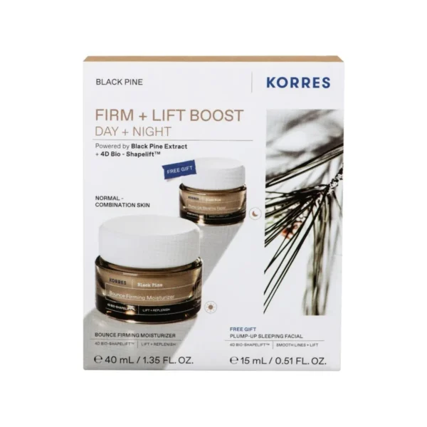 ΚΟΡΡΕΣ Promo Black Pine Μαύρη Πεύκη για Σύσφιγξη + Lifting με Κρέμα Ημέρας για Κανονικές-Μικτές 40ml & ΔΩΡΟ Μαύρη Πεύκη Κρέμα Νύχτας 15ml, 1τμχ