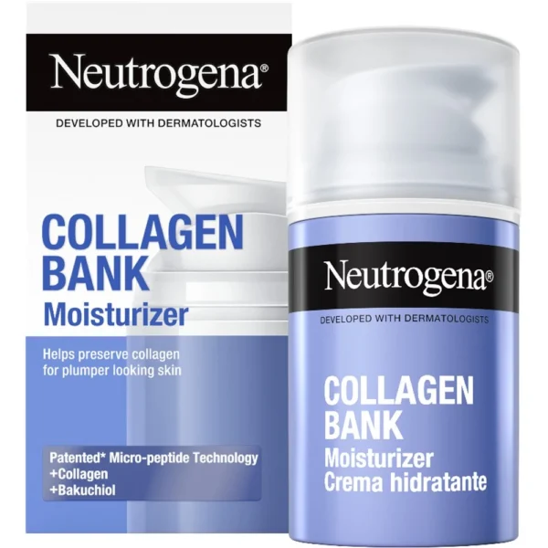 NEUTROGENA Collagen Bank Moisturizer Ενυδατική Κρέμα Προσώπου Νύχτας με Κολλαγόνο, Μπακουχιόλη & Τεχνολογία Μικροπεπτιδίων, 50ml