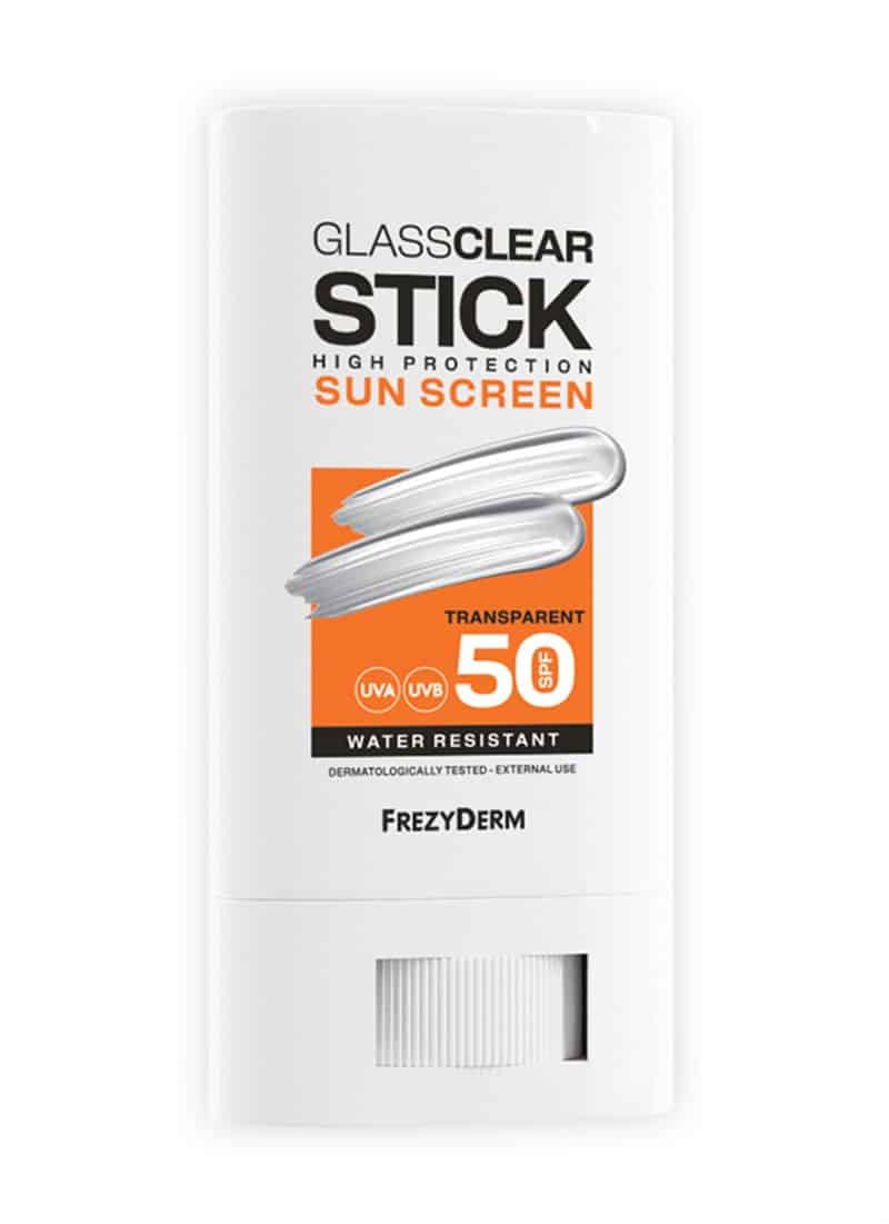 FREZY0213 FREZYDERM Glassclear Stick SPF50 Διάφανο Αντηλιακό Stick Ανάλαφρης Αίσθησης, 20ml - Image 1