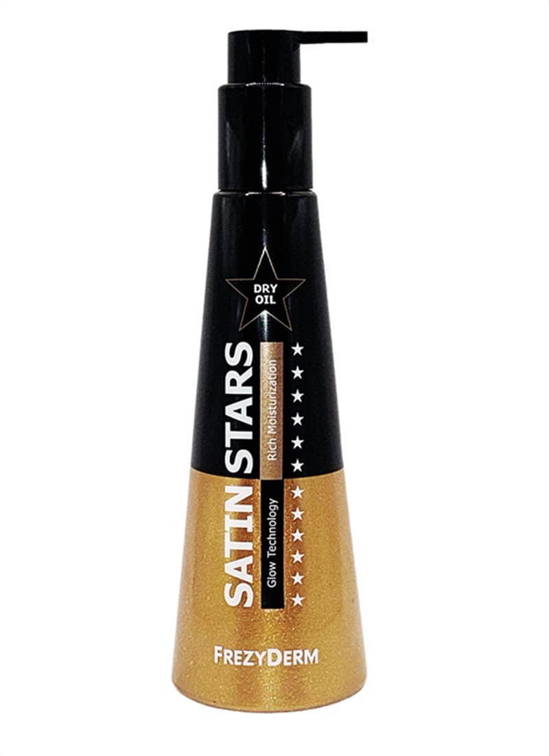 FREZY0218 FREZYDERM Satin Stars Dry Oil Premium Λάδι Σώματος με Εντυπωσιακή Λάμψη Υψηλής Αισθητικής Υπεροχής, 250ml - Image 1