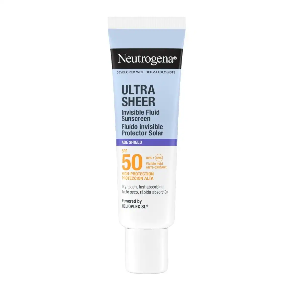 NEUT0061 NEUTROGENA Ultra Sheer Invisible Fluid Sunscreen Age Shield SPF50 Αντηλιακό Προσώπου Κατά των Σκούρων Κηλίδων και της Γήρανσης, 50ml - Image 1